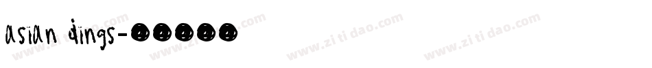 asian dings字体转换